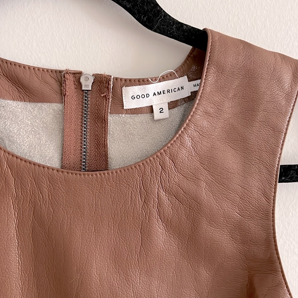 Good American Faux Leather Top - Picture 2 of 6